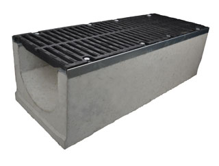 Лоток водоотводный бетонный серии Super D400 (до 40 тонн) 1000x400x310