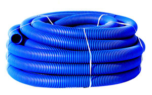 Труба гофрированная двустенная синяя 160 мм (50 м)