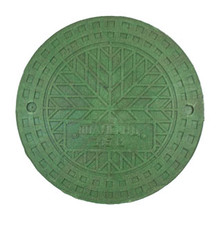 Люк полимерпесчаный для колодца Вавин 315 мм зеленый