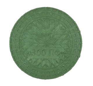 Люк полимерпесчаный для колодца 340 мм зеленый