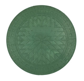Люк полимерпесчаный для колодца Вавин 425 мм зеленый