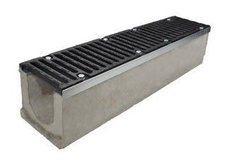 Лоток водоотводный бетонный серии Super D400 (до 40 тонн) 1000x230x210