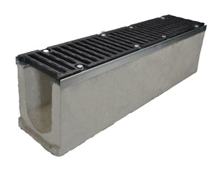 Лоток водоотводный бетонный серии Super D400 (до 40 тонн) 1000x230x275