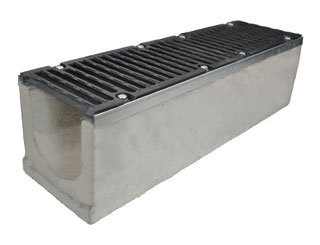 Лоток водоотводный бетонный серии Super D400 (до 40 тонн) 1000x290x280