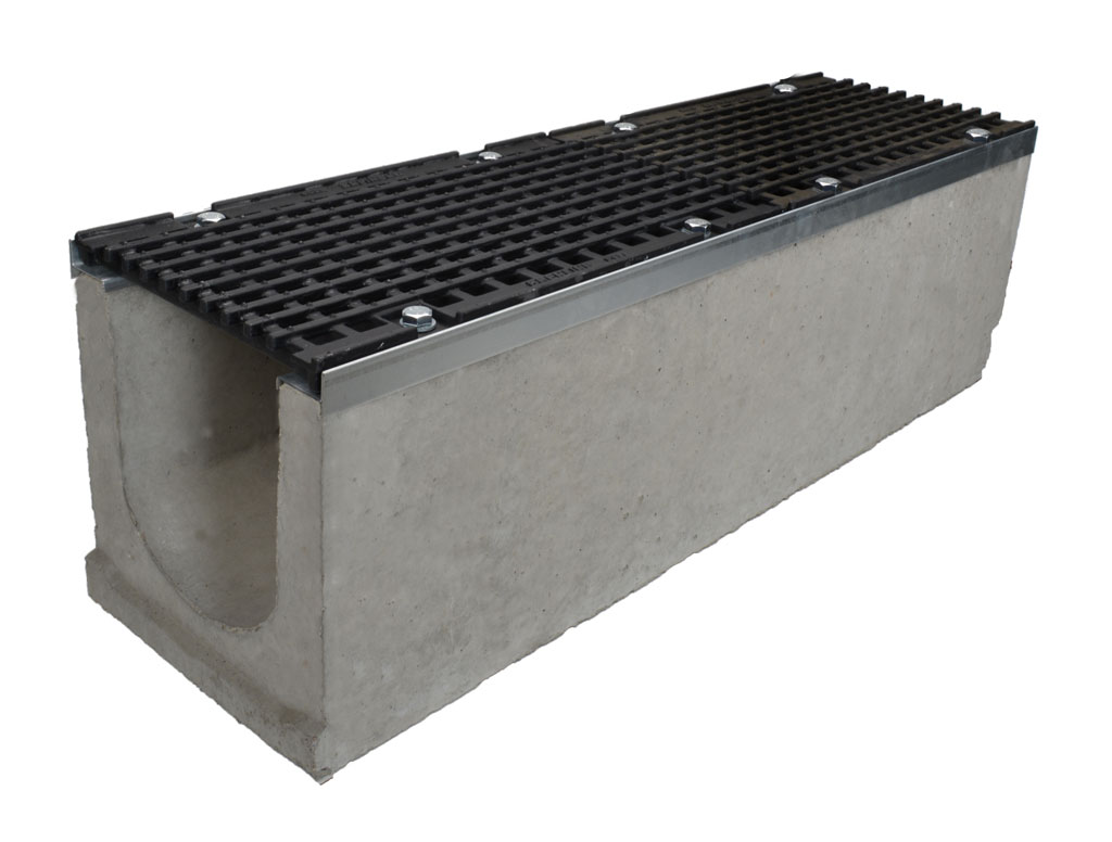 Лоток водоотводный бетонный серии Super Е600 (до 60 тонн) 1000x290x310