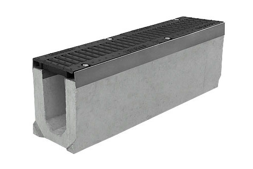 Лоток водоотводный бетонный серии Super Е600 (до 60 тонн) 1000x165x165