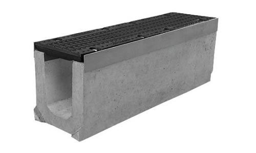 Лоток водоотводный бетонный серии Super Е600 (до 60 тонн) 1000x230x310