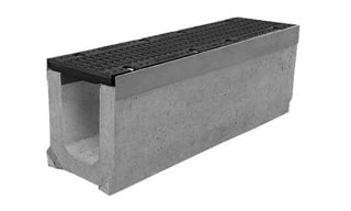 Лоток водоотводный бетонный серии Super Е600 (до 60 тонн) 1000x230x210
