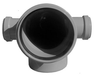 Отвод с двумя патрубками для внутренней канализации Синикон стандарт 110х50 мм